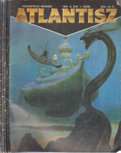 Baranyi Gyula (szerk.) - Atlantisz fantasztikus magazin 5 db. sz�rv�ny lapsz�m (1990/3, 5, 6, 11. �s 1991/1. sz�mok)