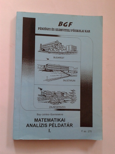 Bay-Juhsz-Szentelekin - Matematikai analzis pldatr I.