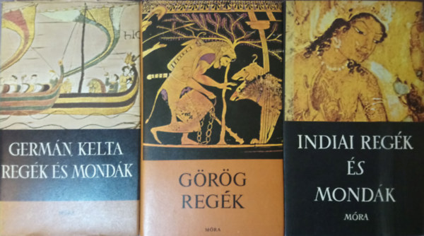 Boronkay Iván (szerk.); Baktay Ervin; Trencsényi-Waldapfel Imre; Dömötör Tekla - 4 db könyv: Római regék és mondák, Germán, kelta regék és mondák, Görög regék, Indiai regék és mondák
