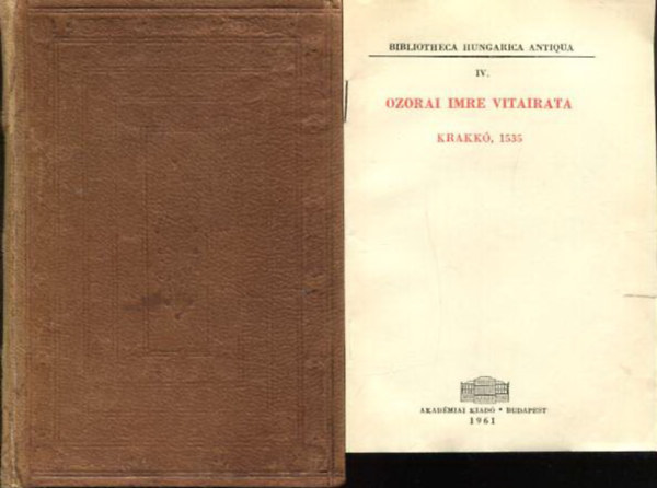 Ozorai Imre vitairata (Krakk� 1535)