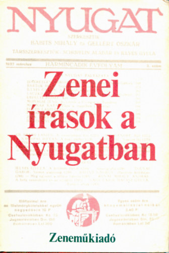 Breuer Jnos (szerk.) - Zenei rsok a Nyugatban