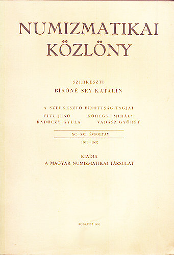 Brn Sey Katalin - Numizmatikai kzlny 1991-1992