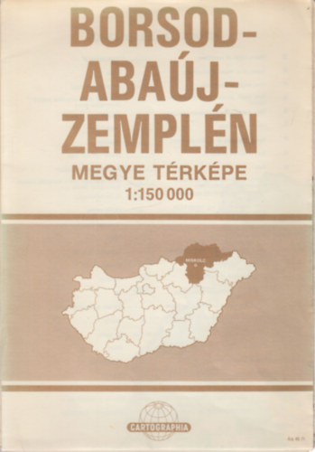 Borsod-Abaj Zempln megye trkpe 1:150 000