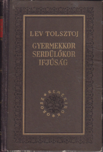 Lev Tolsztoj - Gyermekkor, serd�l�kor, ifj�s�g
