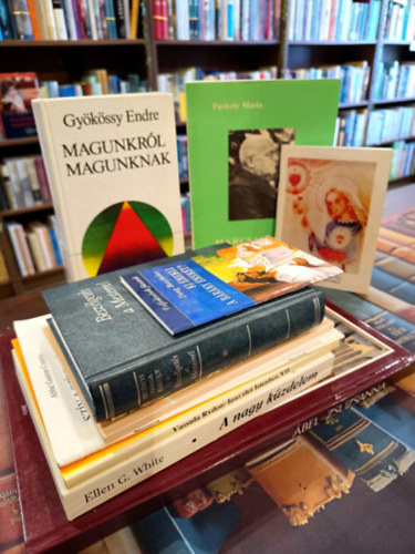 �bel Zsuzsanna, Gy�k�ssy Endre, Georges Chevrot, Het�nyi Varga K�roly, Abb� Gaston Courtois, Ellen G White, Jan Rouw, Doug Batchelor - Vall�s k�nyvcsomag 11 darabos K�NYVMENT� AJ�NLAT: K�pes bibliai lexikon, Magunkr�l magunknak, A t�kozl� fi�, Szepl�tlen sz�vvel a szents�gi sz�vhez, Besz�lget�s a mesterrel, Sz�v a sz�ven J�zussal, A nagy k�zdelem, Isten hozott az