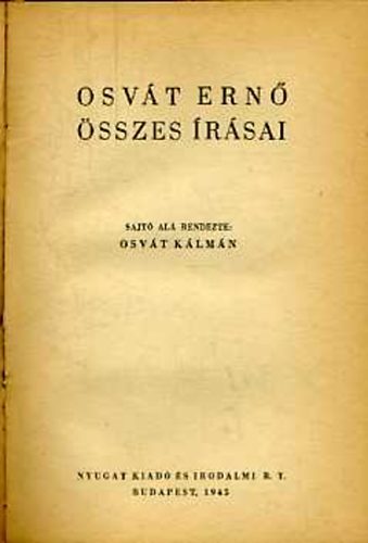 Osv�t Ern� - Osv�t Ern� �sszes �r�sai