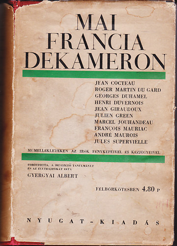 Gyergyai Albert (szerk.) - Mai francia dekameron