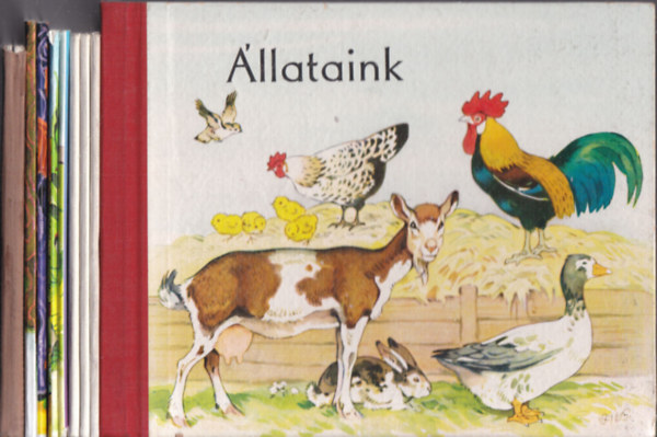 5 db. keménylapos leporelló gyerekkönyv (Állataink + Ki ette meg a málnát? + Mesebolt + Hogyan születtek a bárányfelhők? + Altató)