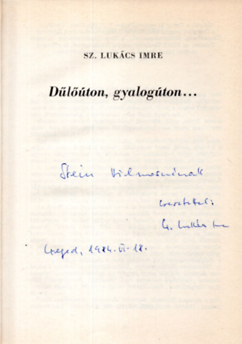 Sz. Lukcs Imre - Dlton, gyalogton...
