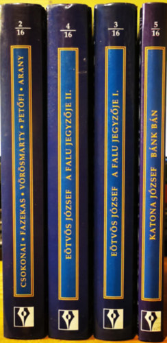 Etvs Jzsef, Katona Jzsef, Csokonai Vitz Mihly, Fazekas Mihly, Vrsmarty Mihly, Petfi Sndor, Arany Jnos - 3 db knyv a Magyar Irodalom Remekei sorozatbl: Katona Jzsef: Bnk Bn - Etvs Jzsef: A falu jegyzje I-II  - Dorottya - Ludas Matyi - Csongor s Tnde - Jnos vitz - Toldi