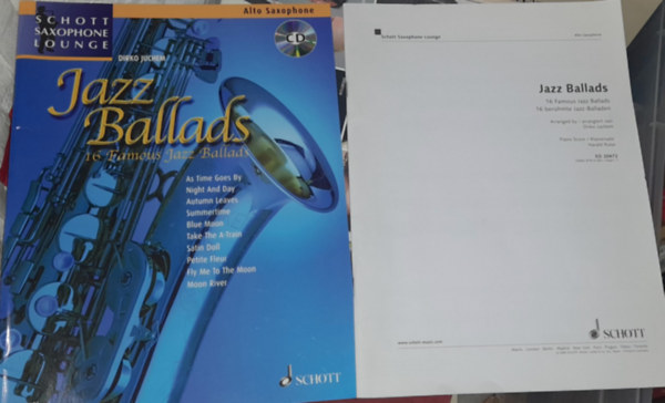 dirko juchem (szerk.) - 2 db kotta: Jass Ballads 16 Famous Jazz Ballads Alto Saxophone, 16 Famous Jazz Ballads Alto Saxophone