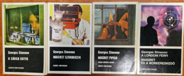 Georges Simenon - 4db Georges Simenon knyv: Maigret szrakozik+A srga kutya+A londoni frfi +Maigret pipja