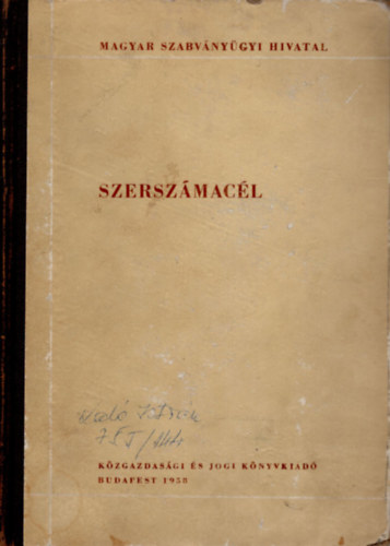 Dr. Tulassay László - Szerszámacél- Szabványgyűjtemények 24.