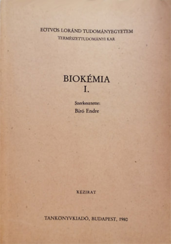 B�r� Endre - Biok�mia I. - K�zirat