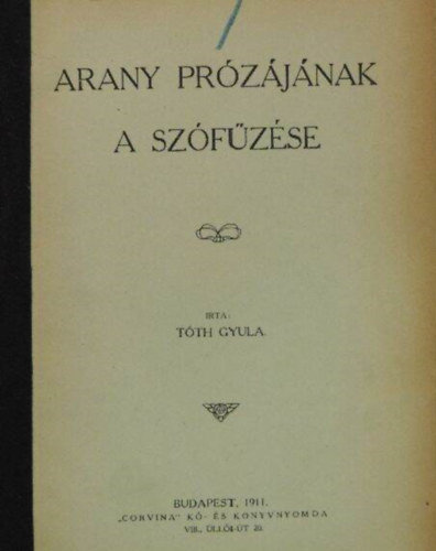 Tth Gyula - Arany przjnak a szfzse