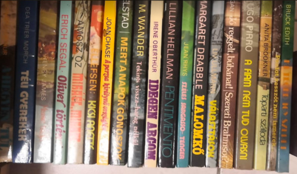 Liv Ullmann, Franciose Sagan, Ugo Pirro, Anita Brookner, Csibi Istvnn Sikldi Mrika, Edith Bruck, Elisabeth Vatne Ellefsen, Joan Chase, Anne Karin Elstad, Maxie Wander, Irene Oberthr, Lillian - 19 db Femina knyv : Vlasztsok - J reggelt bbnat  , Szereti Brahmsot ? - A fiam nem tud olvasni - Tparti szlloda - Pontot , vesszt nem ismerek - Ki tged  gy szeret -Kicsi Anette - A perzsa kirlyn orszglsa - Mert a napok g