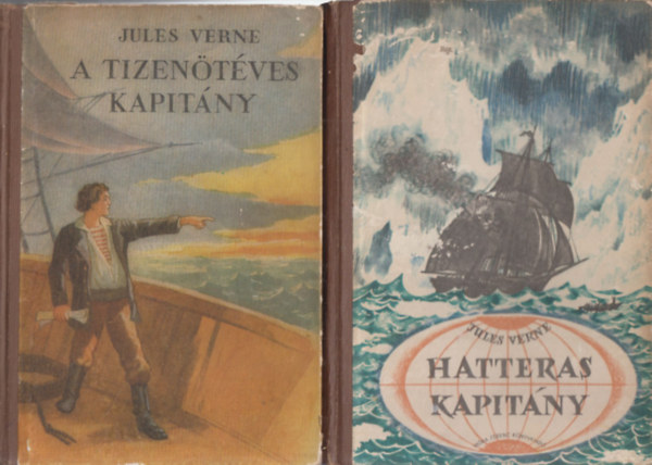 Jules Verne - 2 db. kalandregny (A tizentves kapitny + Hatteras kapitny)