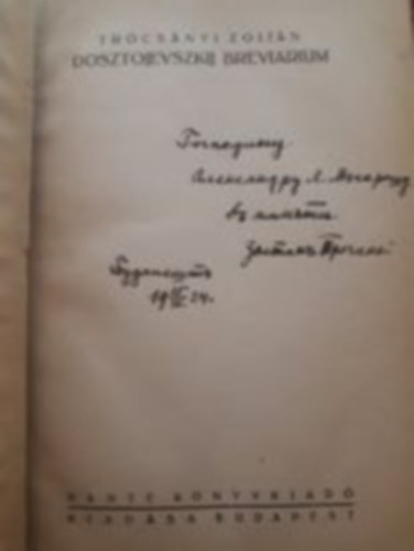Trcsnyi Zoltn - Dosztojevszkij breviarium