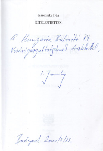 Jeszenszkí iván - Kitelepítettek