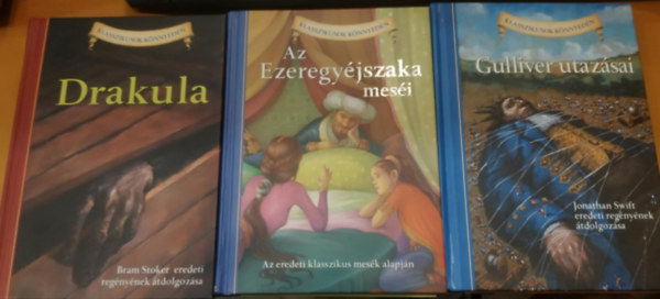 Bram Stoker, Jonathan Swfit, Lucy Corvino (illusztrtor) - 3 db Klasszikusok knnyedn: Az Ezeregyjszaka mesi + Drakula + Gulliver utazsai