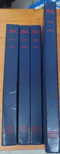 Ma. Irodalmi �s k�pz�m�v�szeti foly�irat. 1916-1925 Kass�k Lajos szerkeszti (teljes) hasonm�s