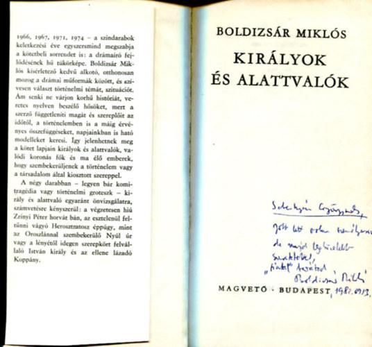 Boldizsr Mikls - Kirlyok s alattvalk