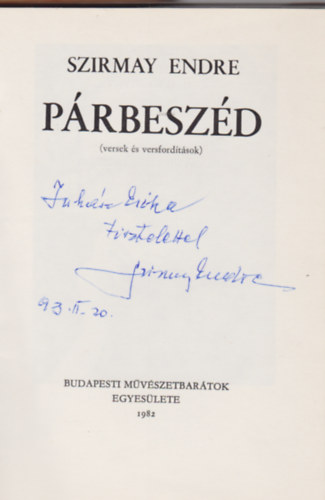 Szirmay Endre - P�rbesz�d