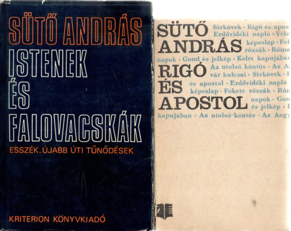 Sütő András - 2 db Sütő András könyv : Rigó és apostol - Istenek és falovacskák