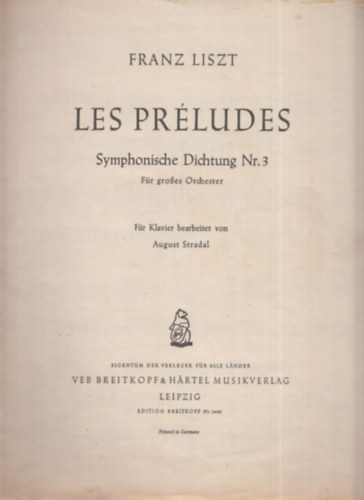 Franz Liszt - Les prludes - Symphonische Distung Nr.3