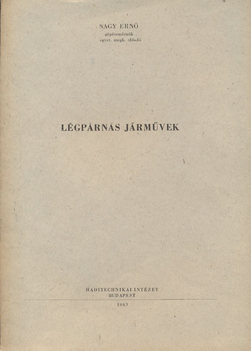 Nagy Ernő - Légpárnás járművek