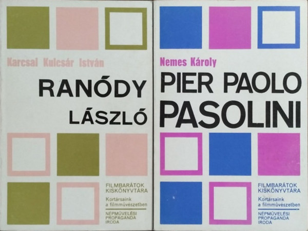 Nemes K�roly, Karcsai Kulcs�r Istv�n - Pier Paolo Pasolini + Ran�dy L�szl� (2 k�tet a Filmbar�tok kisk�nyvt�ra sorozatb�l)