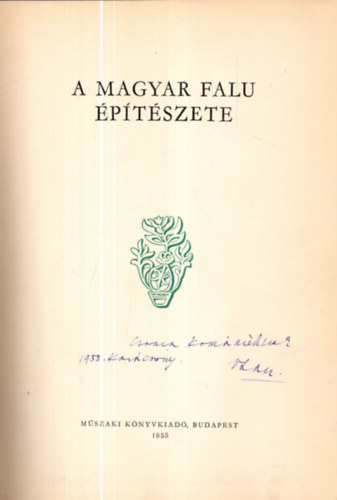 Krolyi,Pernyi,Tth,Vargha - A magyar falu ptszete