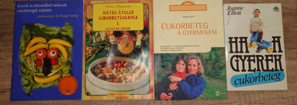 Joanne Elliott, Péter Jánosné, Helga Vollmer - 4 kiadvány a cukorbetegségről: Ha a gyerek cukorbeteg, Étrendi és életmódbeli tanácsok cukorbetegek számára, Diétás ételek cukorbetegeknek I., Cukorbeteg a gyerekem