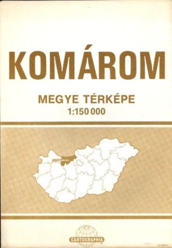 Komárom megye térképe 1:150 000