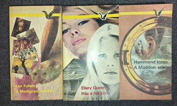 Ken Follett, Ellery Queen, Hammond Innes - A modigliani-botrány + Ház félúton + A Maddon-szikla (3db Albatrosz krimi)