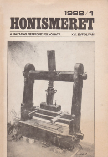 Honismeret 1988/1 XVI. vfolyam
