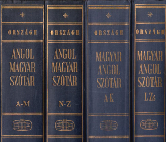 Országh László - Magyar - Angol nagyszótár I-II. , Angol - Magyar nagyszótár I-II.