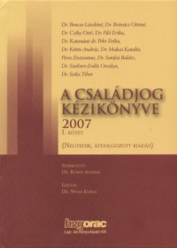 Dr. Krs Andrs (szerk) - A csaldjog kziknyve I-II.