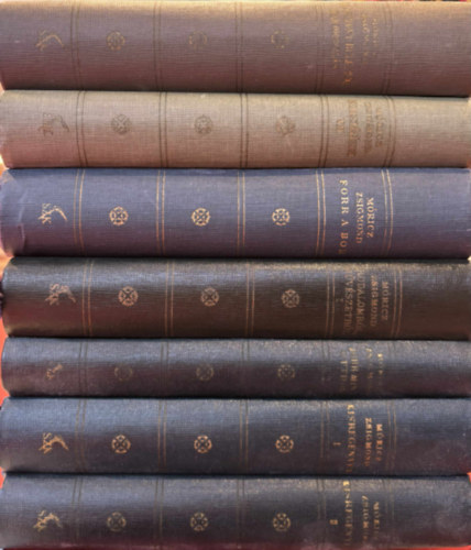 M�ricz Zsigmond - 7 db k�nyv, M�ricz Zsigmond �sszegy�jt�tt m�vei (Az asszony belesz�l - Rab oroszl�n, Elbesz�l�sek VII, Forr a bor, Irodalomr�l, m�v�szetr�l I, Jobb, mint otthon, Kisreg�nyek I-II)