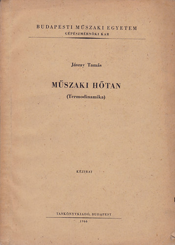 J�szay Tam�s - M�szaki h�tan (Termodinamika)