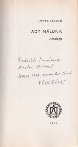 Péter László - Ady nálunk