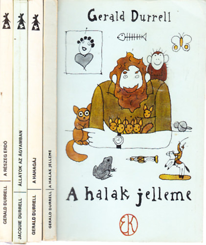 Gerald Durrell, Jacquie Durrell - 4 db. Durrell m (A halak jelleme + A hahagj + llatok az gyamban + A rszeg erd)