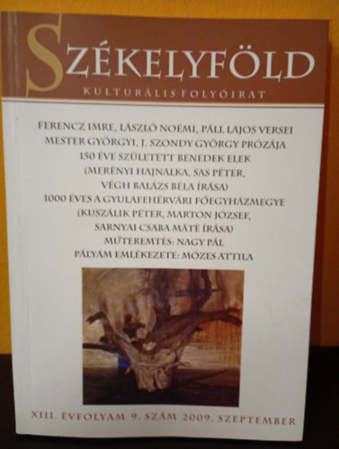 Székelyföld Kultúrális folyóirat XIII. évfolyam 9. szám
