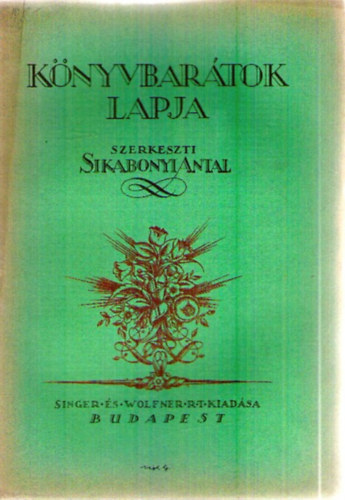 Sikabonyi Antal - Knyvbartok lapja 1927. I. vf. 1. szm