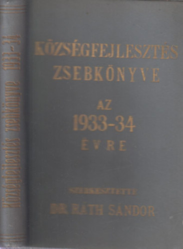 R�th S�ndor dr. (szerk.) - K�zs�gfejleszt�s zsebk�nyve az 1933-1934 �vre