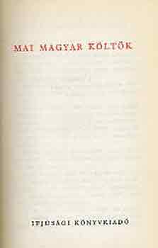 Vargha Bal�zs (szerk.) - Mai magyar k�lt�k