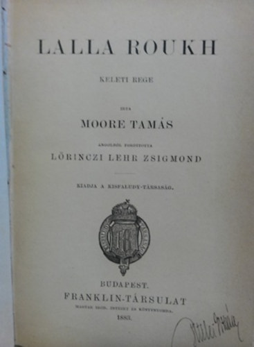 Moore Tams - Lalla Roukh keleti rege