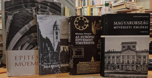 Genthon Istvn, Nikolaus Pevsner, Nmeth Jzsef, Ger Lszl - 4 db Magyarorszg mvszeti emlkei + Az Eurpai ptszet trtnete + Zala megye memlkei + ptszeti memlkek