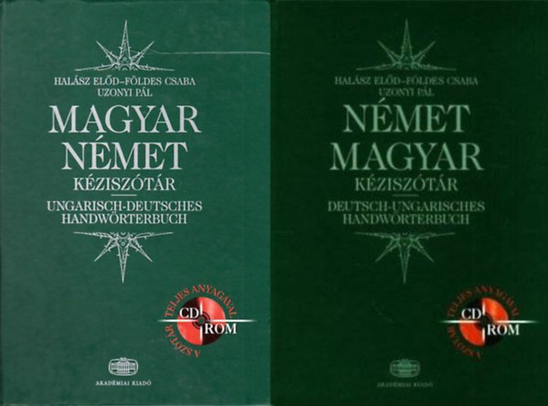 Halsz Eld-Fldes Csaba-Uzonyi Pl - Magyar-nmet, nmet-magyar kzisztr I-II. (CD nlkl)