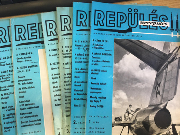 Rep�l�s - A magyar honv�delmi sportsz�vets�g lapja 1976. I-XII. (Teljes �vfolyam, lapsz�monk�nt)